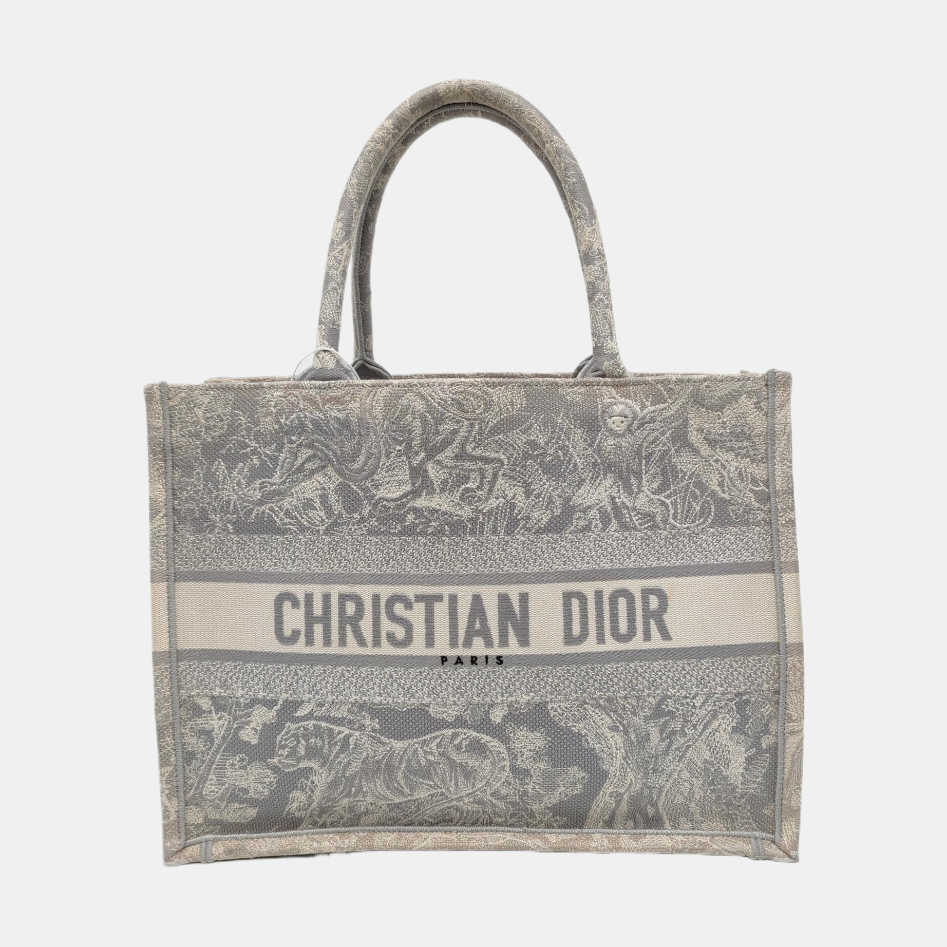 Book Tote Medium Canvas Gray