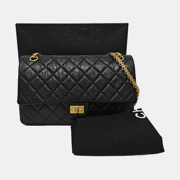 2.55 227 (jumbo) Quilted Calfskin Black
