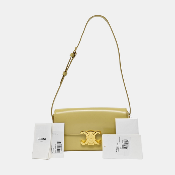 TRIOMPHE Small Calfskin Yellow