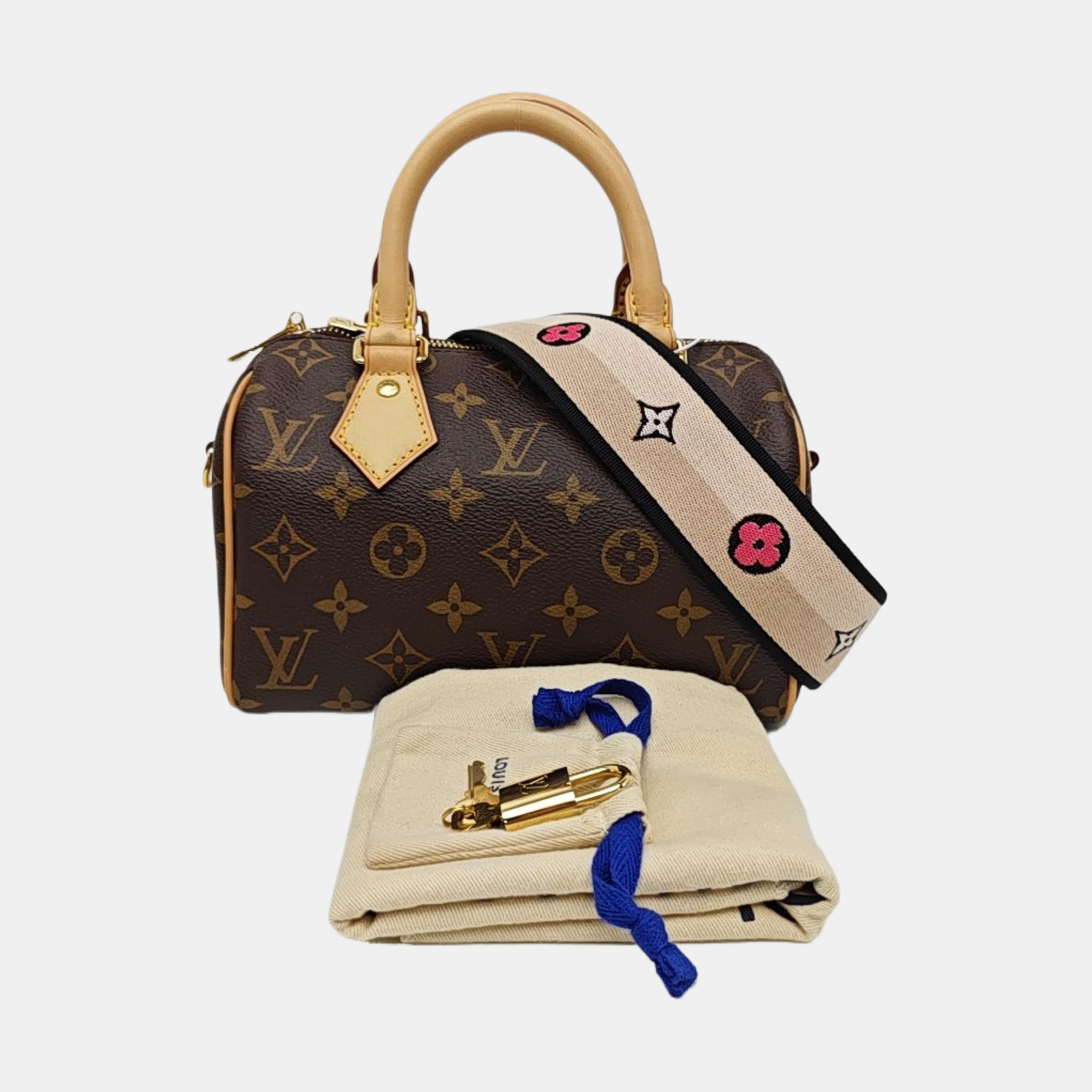 SPEEDY 20 Monogram Coated Canvas Brown