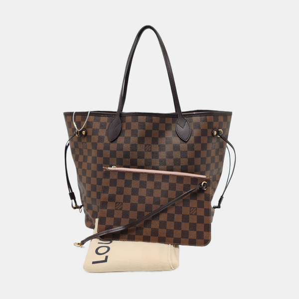 NEVERFULL MM Damier Ebene Coated Canvas Brown