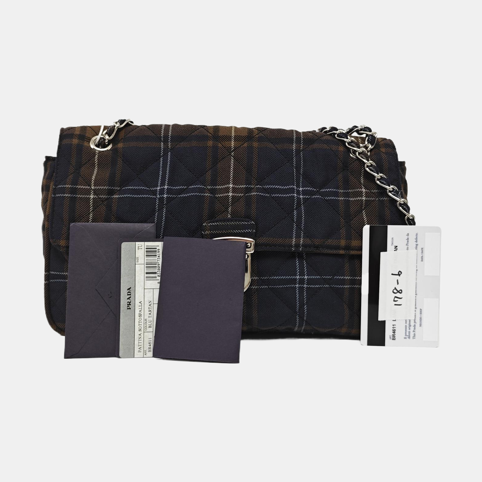 Quilted Fabric Crossbody Bag Multicolor