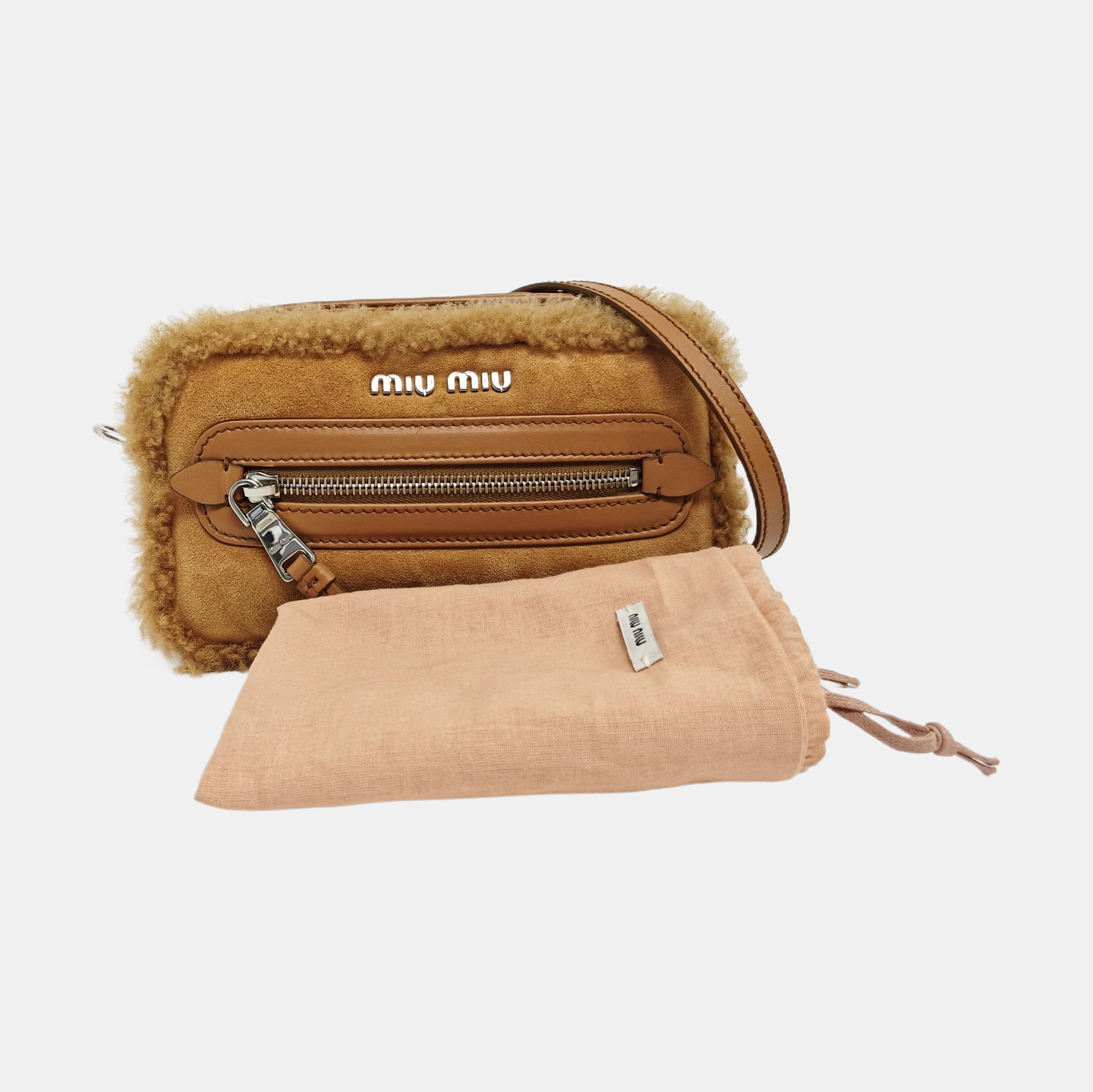 Suede Shoulder Bag Brown