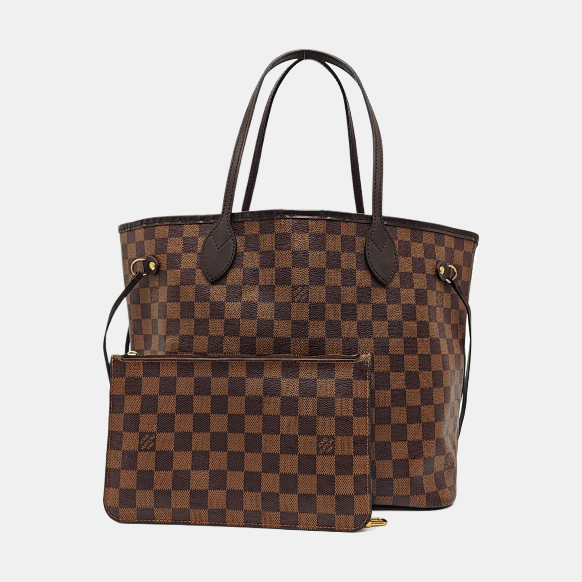 NEVERFULL MM Damier Ebene Coated Canvas Brown