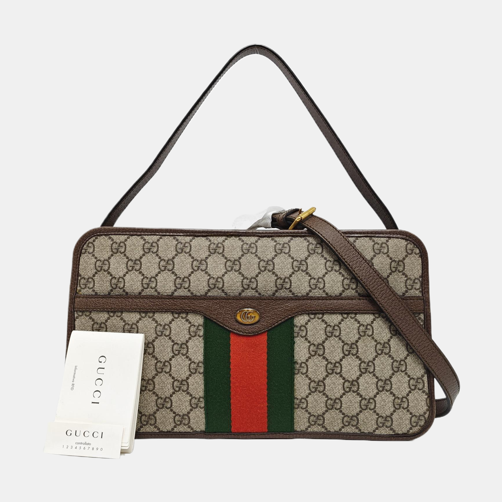 Ophidia Medium Monogram Coated Canvas Beige