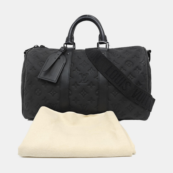 KEEPALL 35 Monogram Calfskin Black
