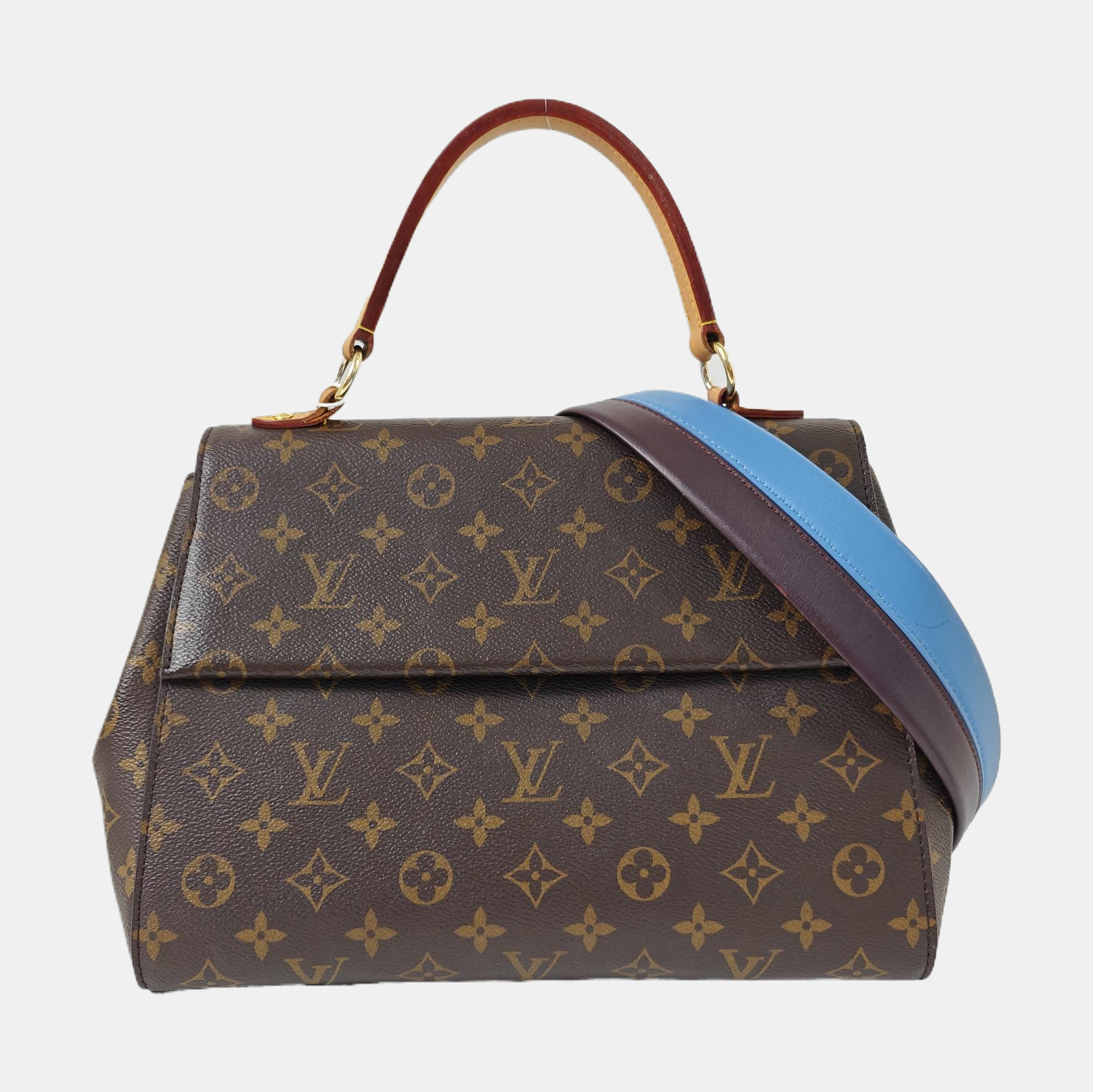 CLUNY MM Monogram Coated Canvas Brown