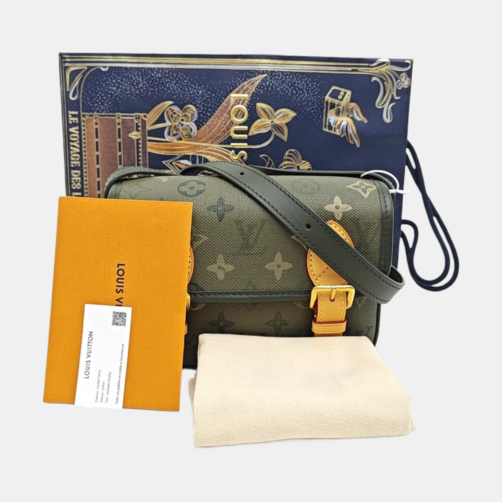 SATCHEL Monogram Coated Canvas Green