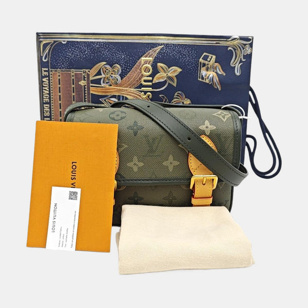 SATCHEL Monogram Coated Canvas Green