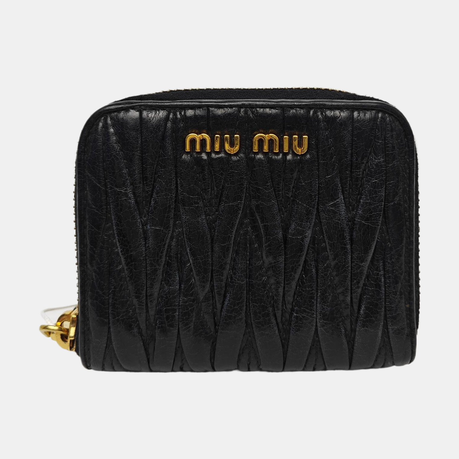 Quilted Lambskin Card Holder Black
