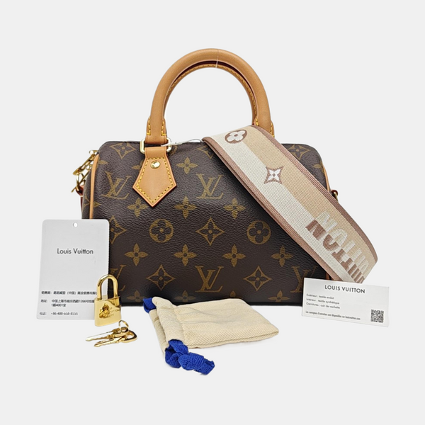 SPEEDY 20 Monogram Coated Canvas Brown