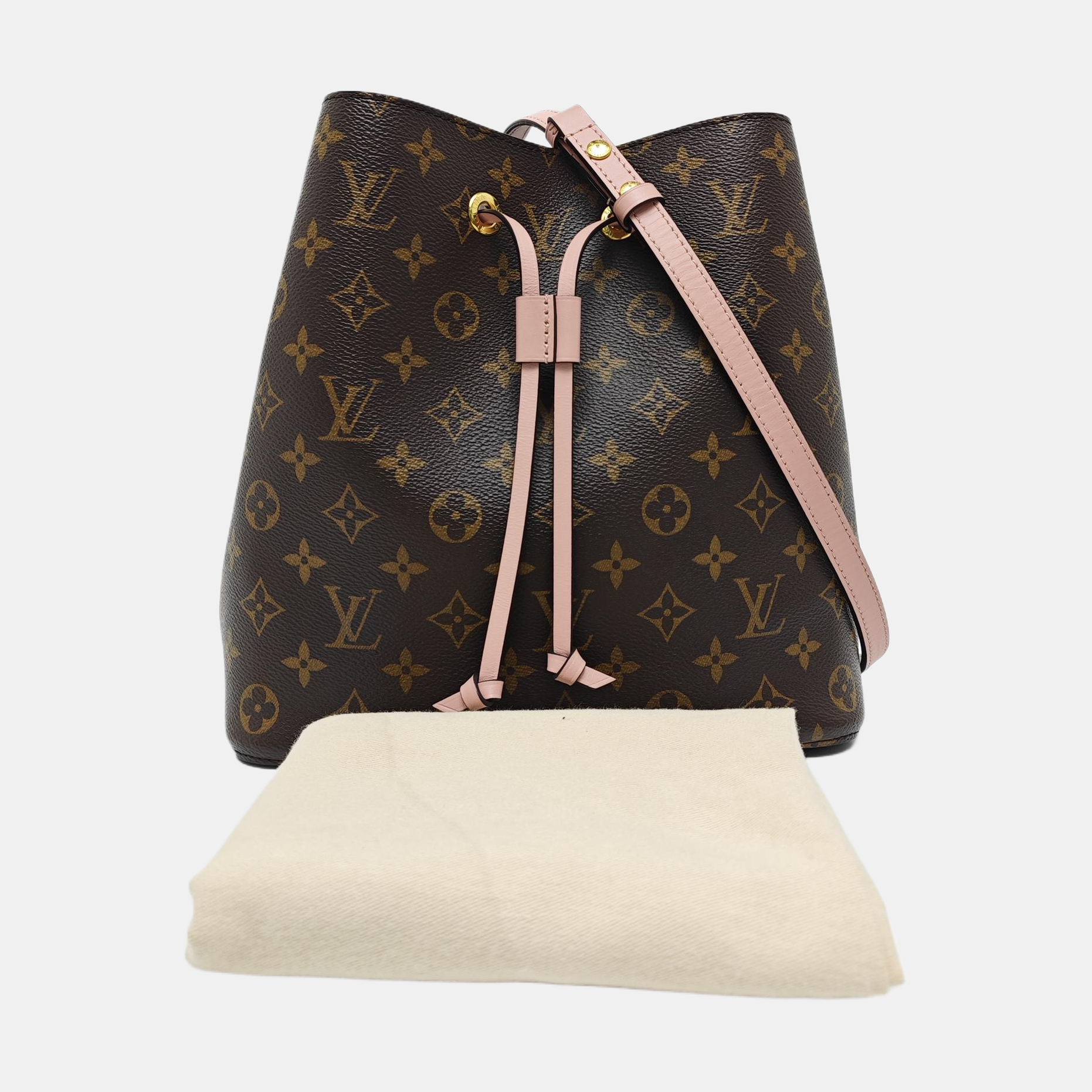 NÉONOÉ MM Monogram Coated Canvas Brown