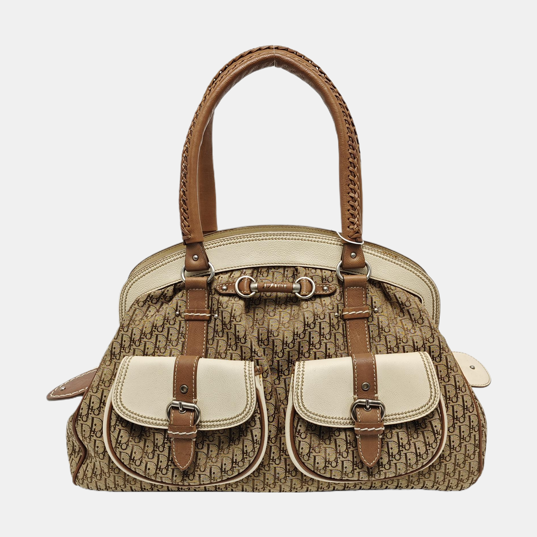 Canvas Top Handle Bag Brown