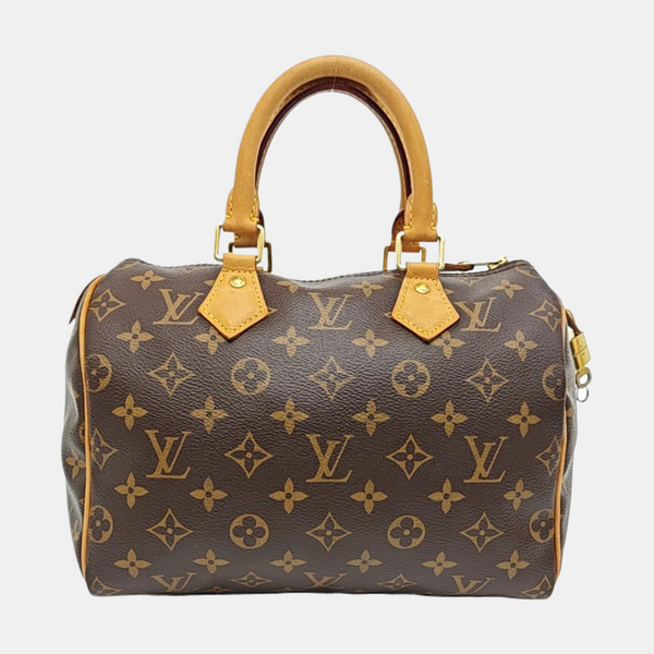 SPEEDY 25 Monogram Coated Canvas Brown