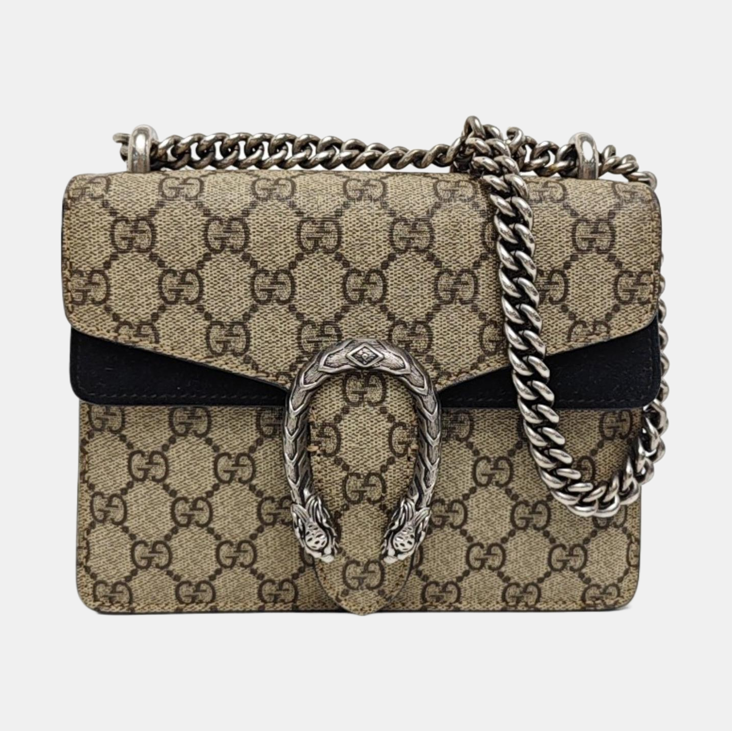 Dionysus Mini Monogram Coated Canvas Beige
