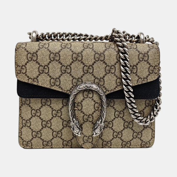 Dionysus Mini Monogram Coated Canvas Beige