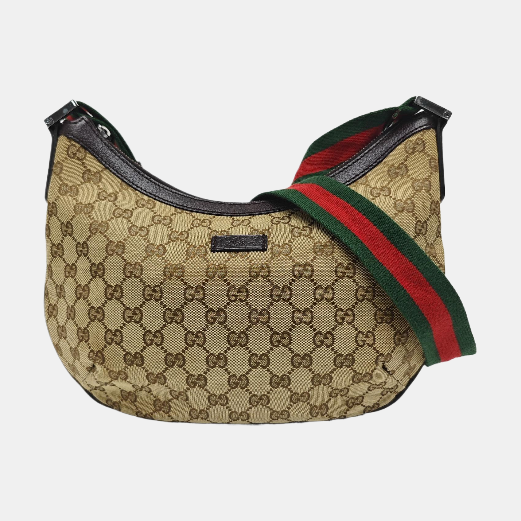 Monogram Canvas Shoulder Bag Brown