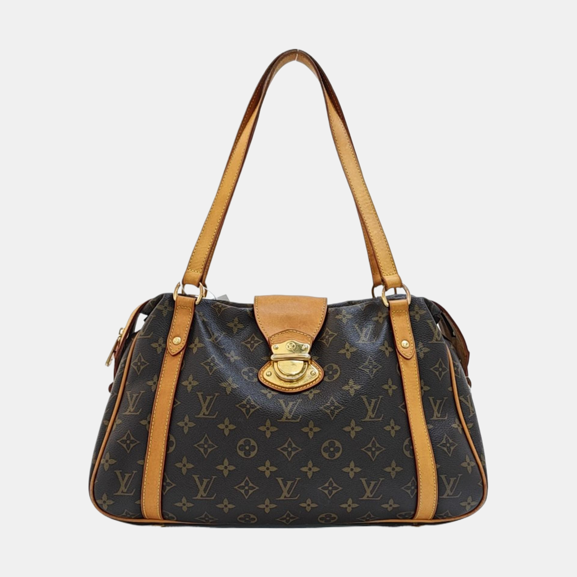 STRESA Monogram Coated Canvas Brown