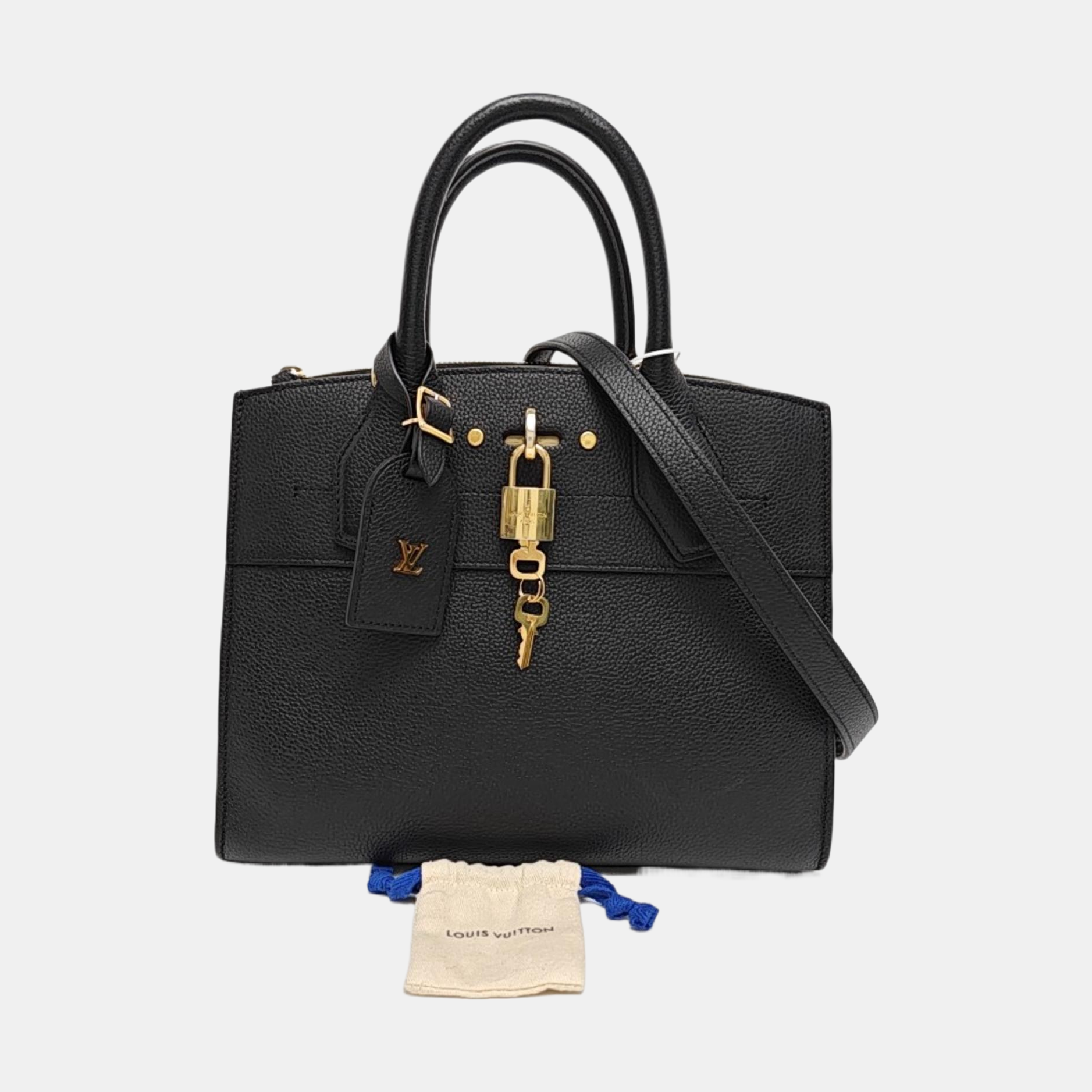 CITY STEAMER PM Calfskin Black
