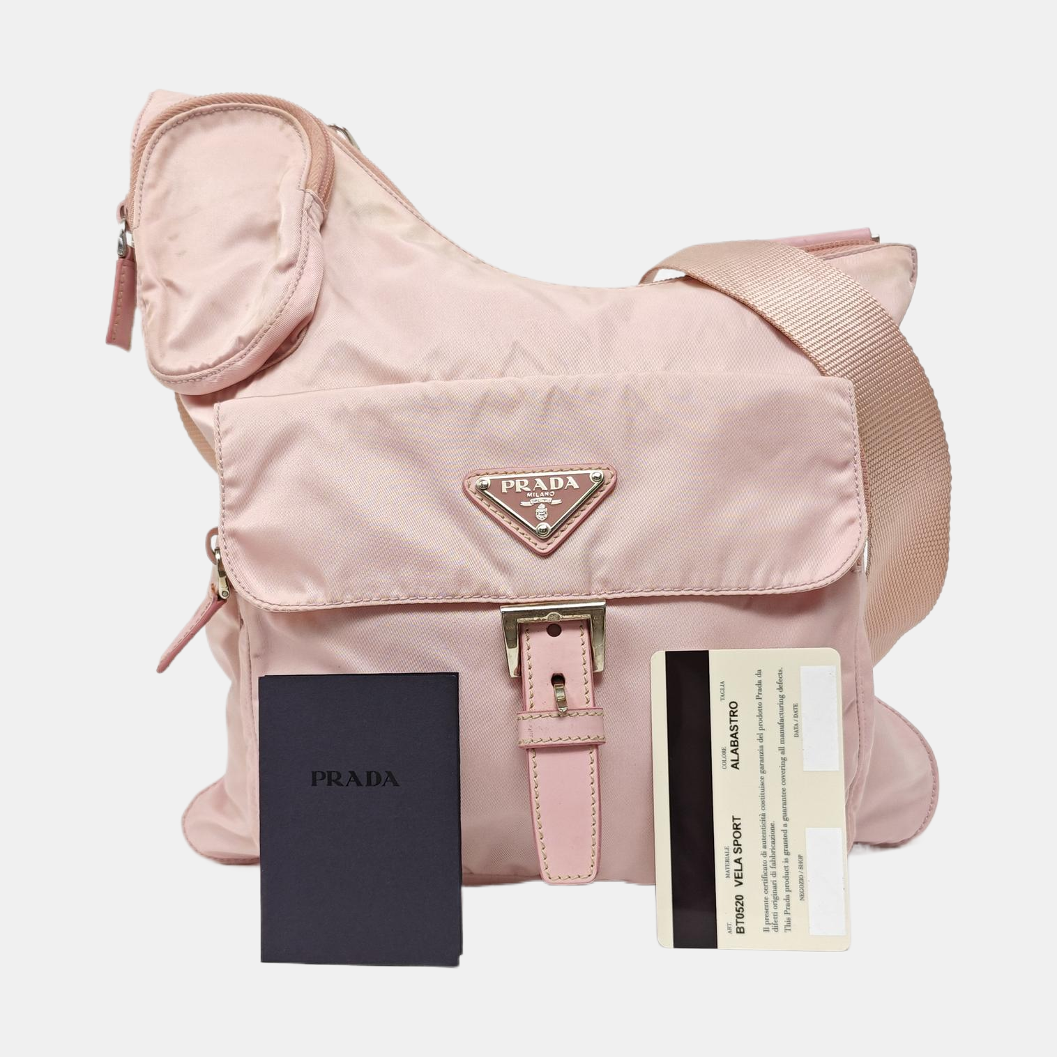 Nylon Shoulder Bag Pink