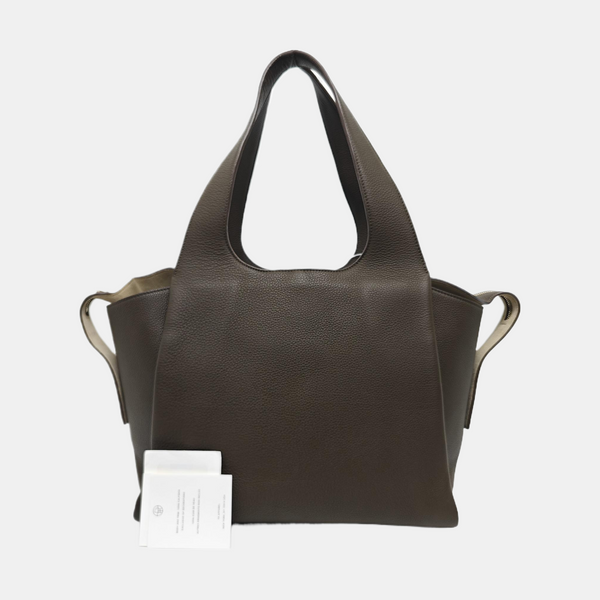 Calfskin Top Handle Bag Gray