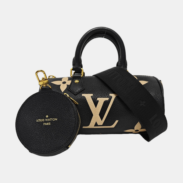 PAPILLON BB Monogram Calfskin Black