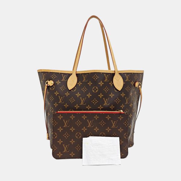 NEVERFULL MM Monogram Coated Canvas Brown