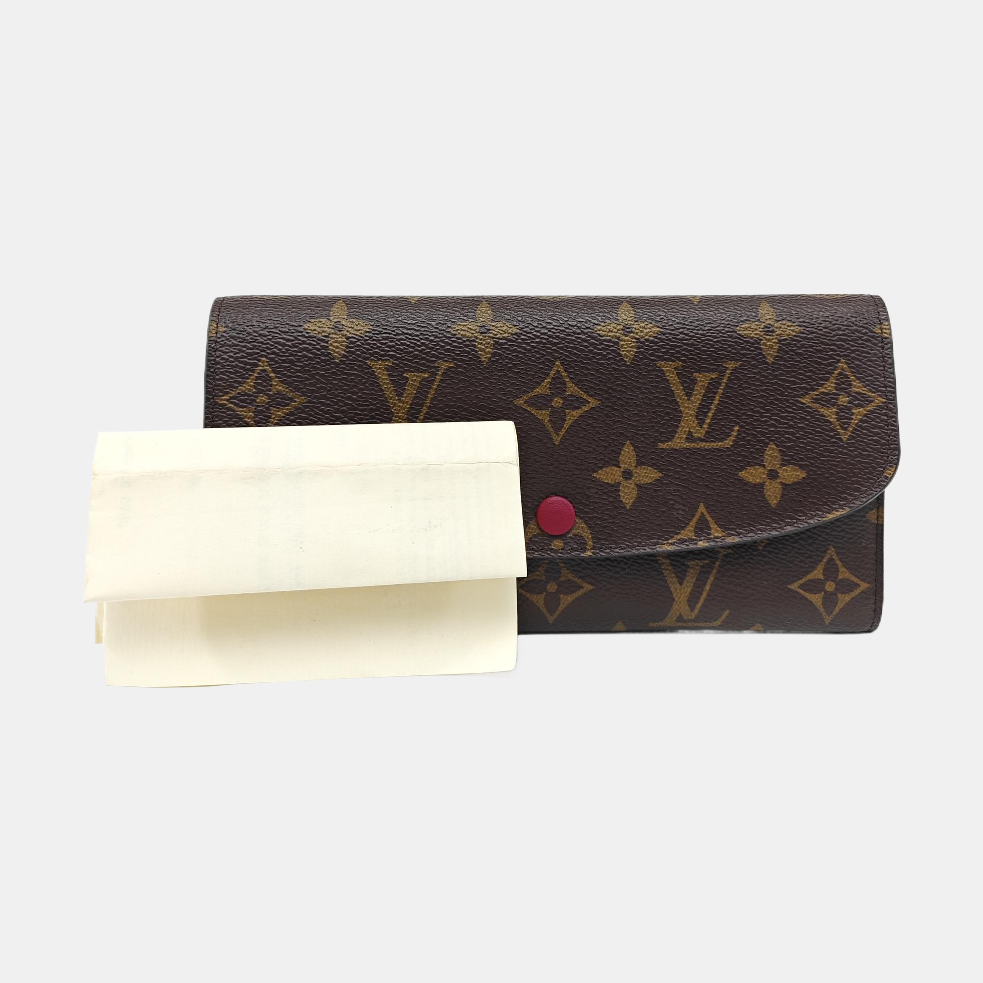 EMILIE Monogram Coated Canvas Brown Wallet