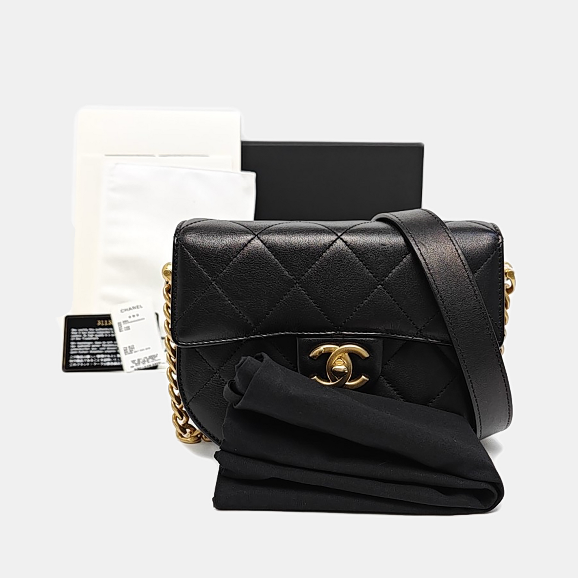 Calfskin Crossbody Bag Black