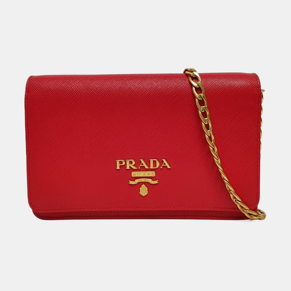 Vitello Move Wallet Saffiano Calfskin Red