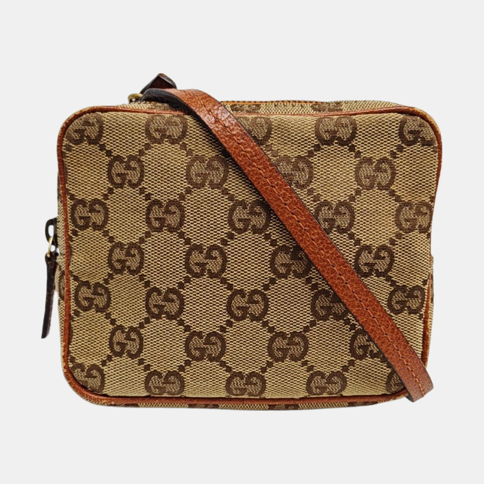 Monogram Canvas Shoulder Bag Beige