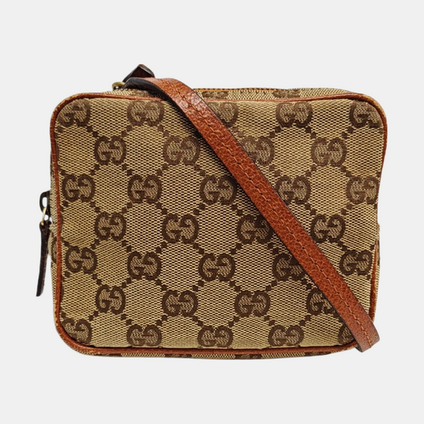 Monogram Canvas Shoulder Bag Beige