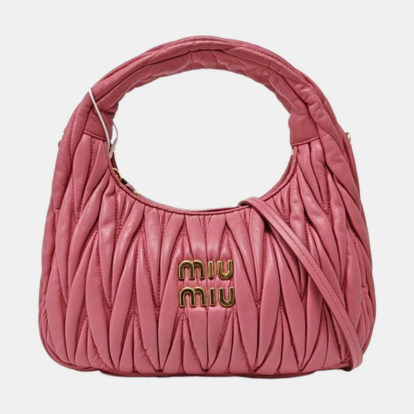 Wander Matelassé Small Quilted Lambskin Pink