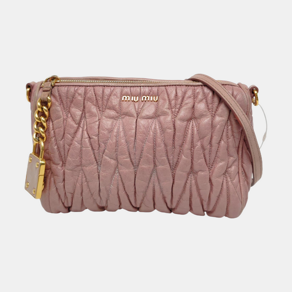 Quilted Lambskin Shoulder Bag Pink