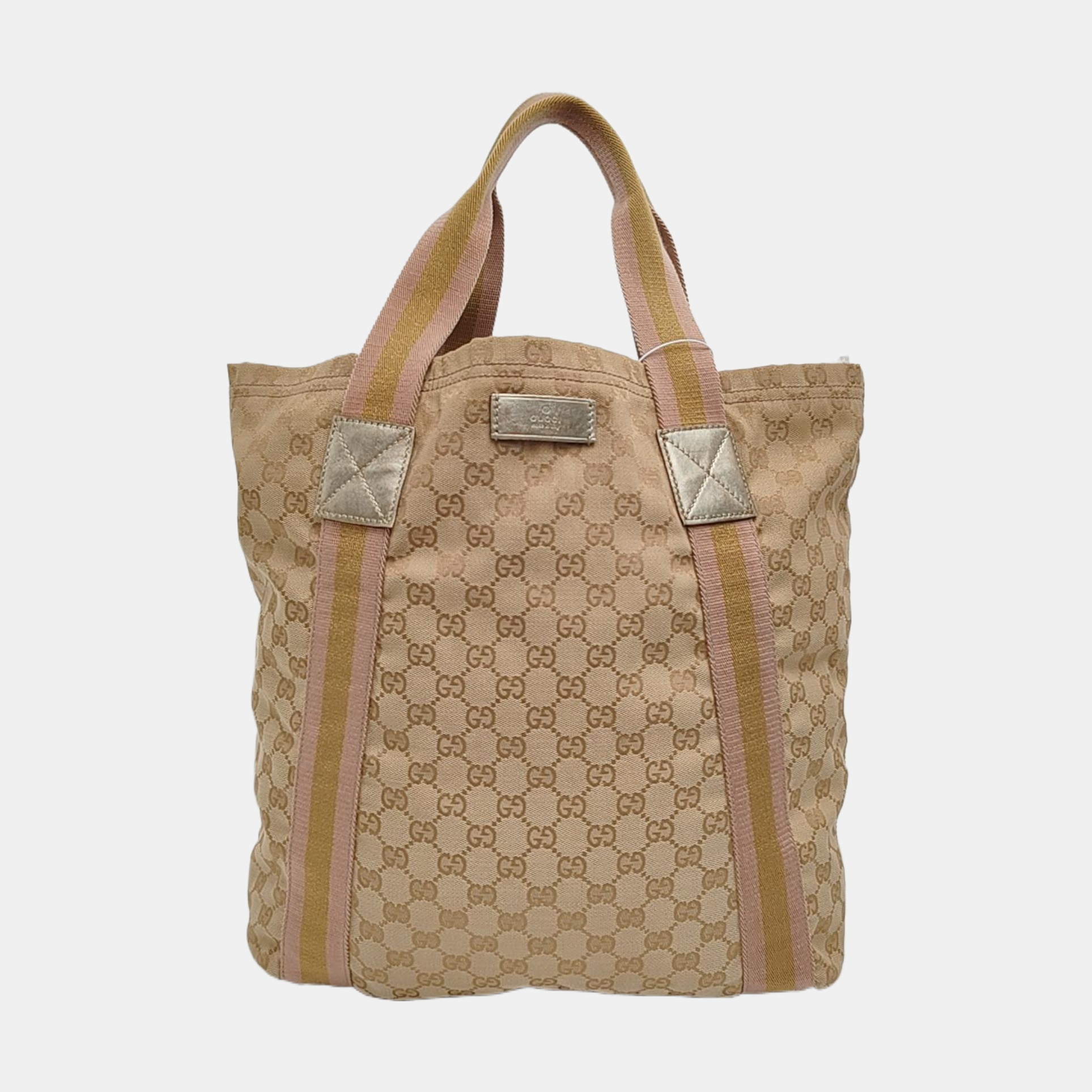 Monogram Canvas Tote Bag Beige