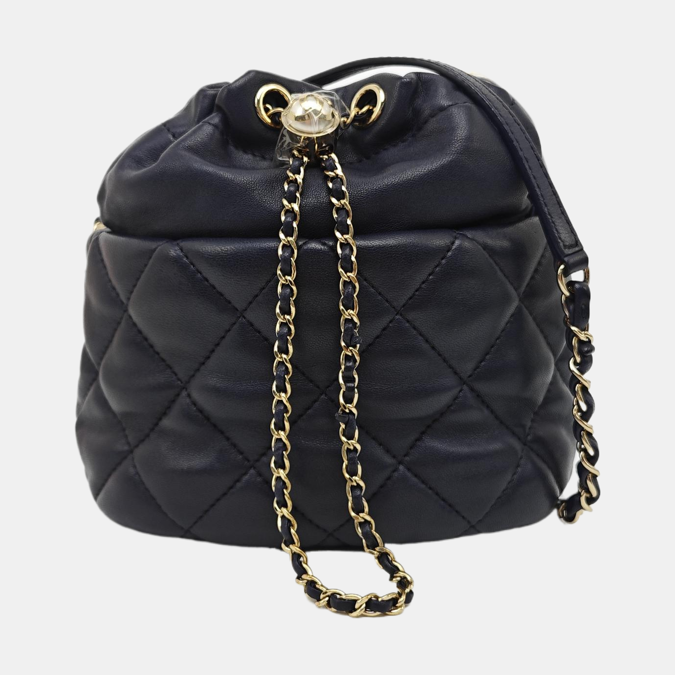 Quilted Lambskin Shoulder Bag Blue