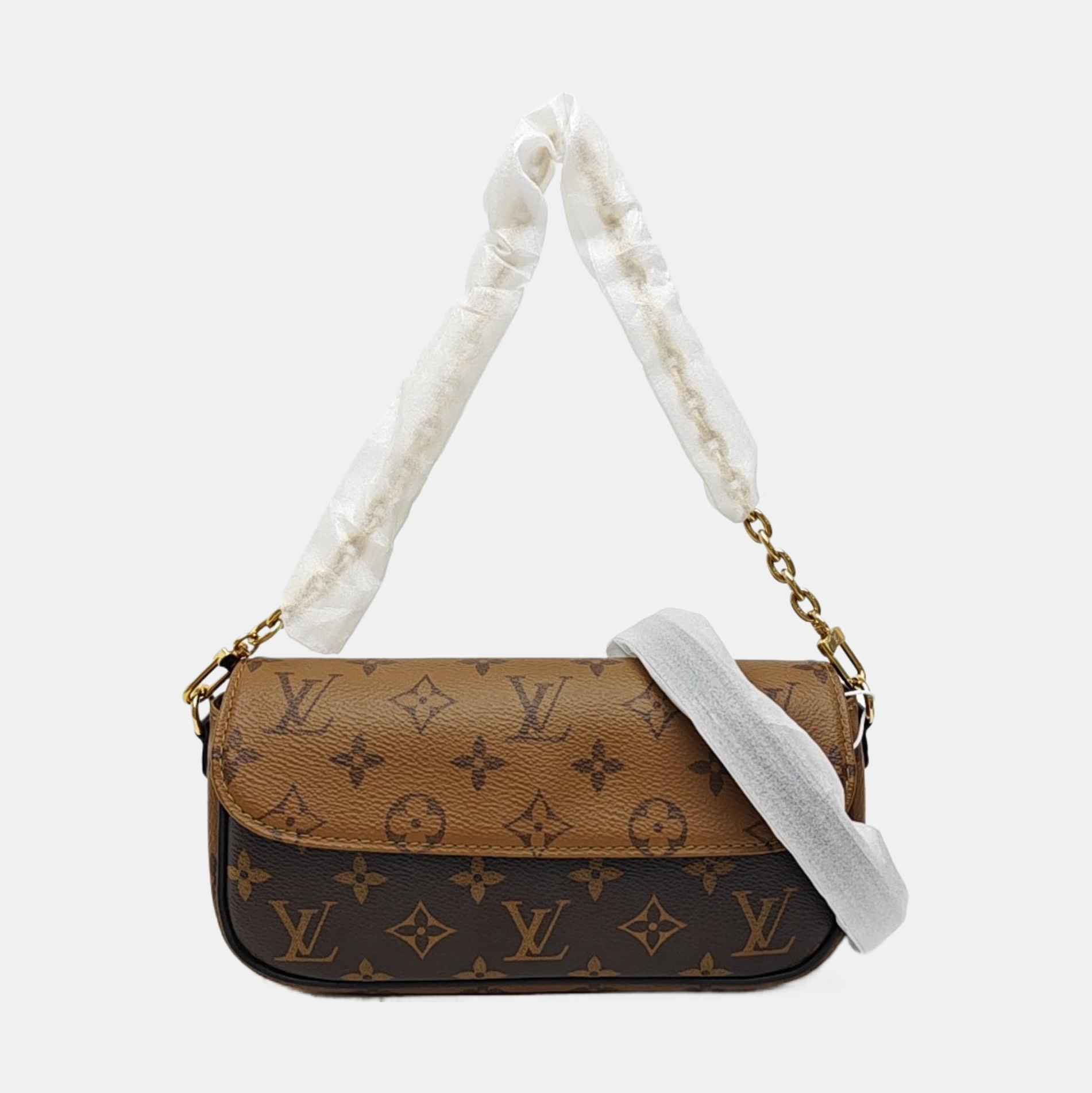 IVY Monogram Coated Canvas Brown