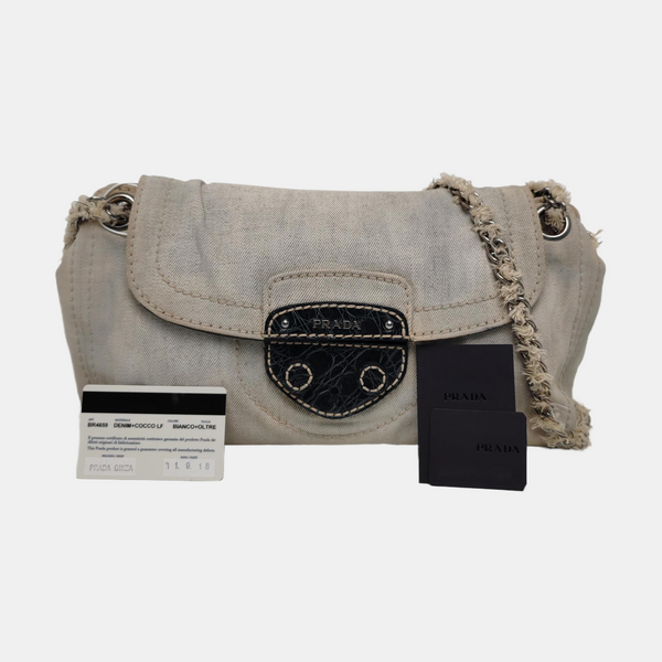 Canvas Shoulder Bag Beige