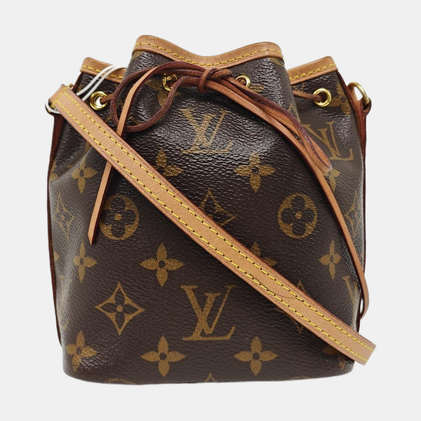 NÉONOÉ Nano Monogram Coated Canvas Brown