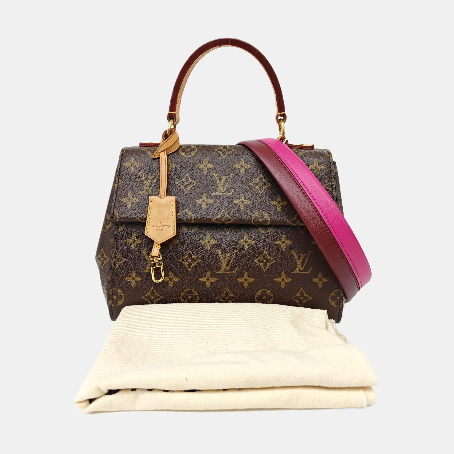 CLUNY PM Monogram Coated Canvas Brown