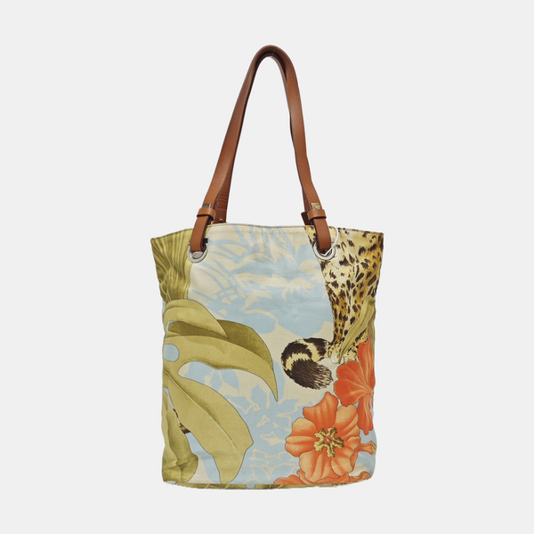 Fabric Top Handle Bag Multicolor