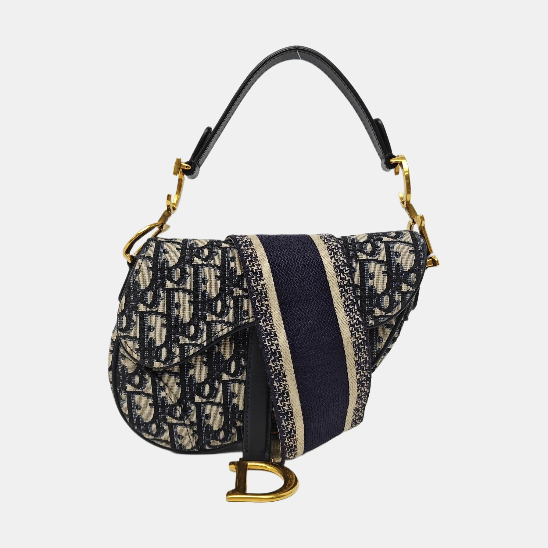 Saddle Mini Oblique Canvas Blue