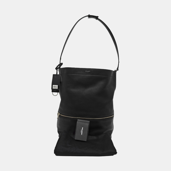 Calfskin Bucket Bag Large Black