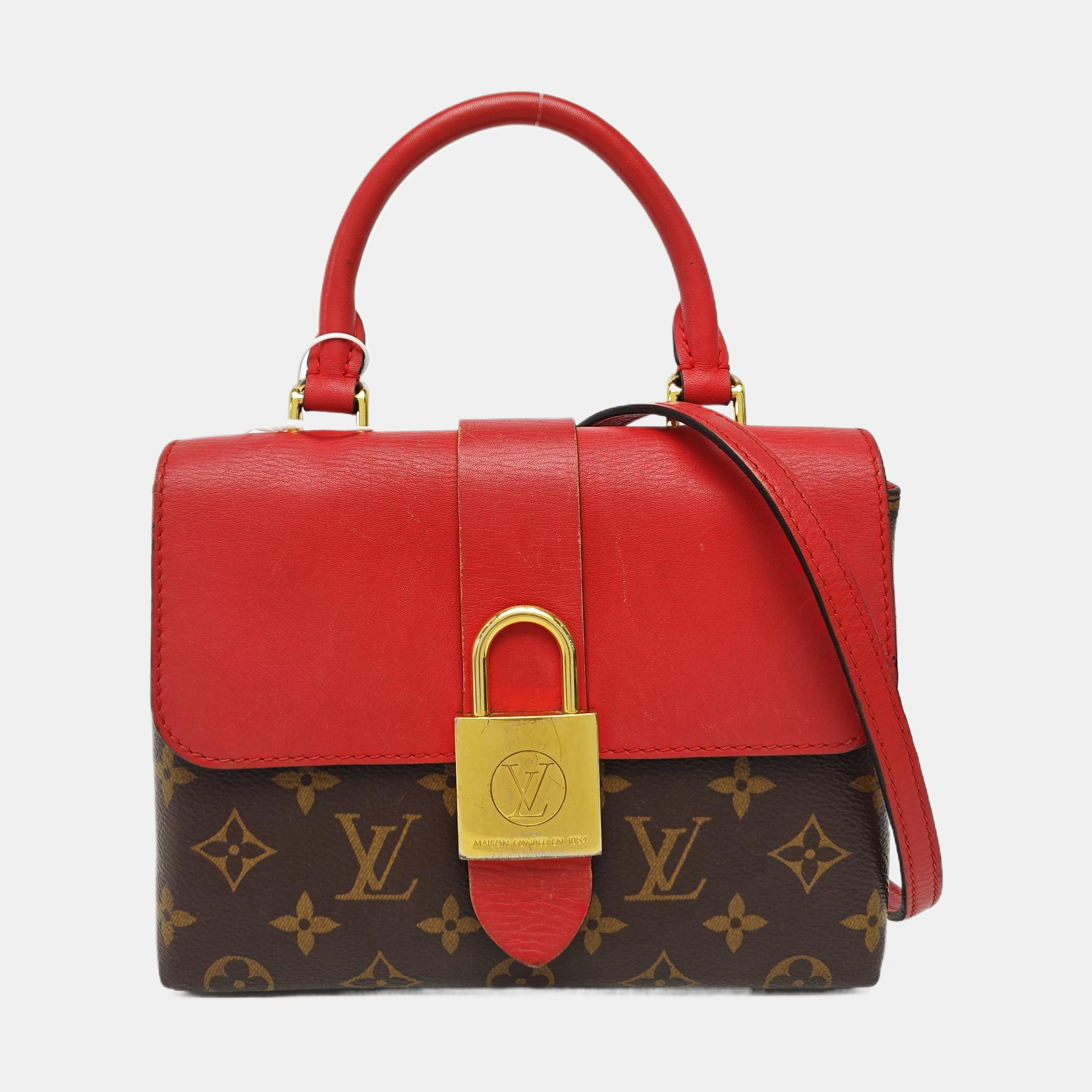 LOCKY BB Monogram Coated Canvas Red