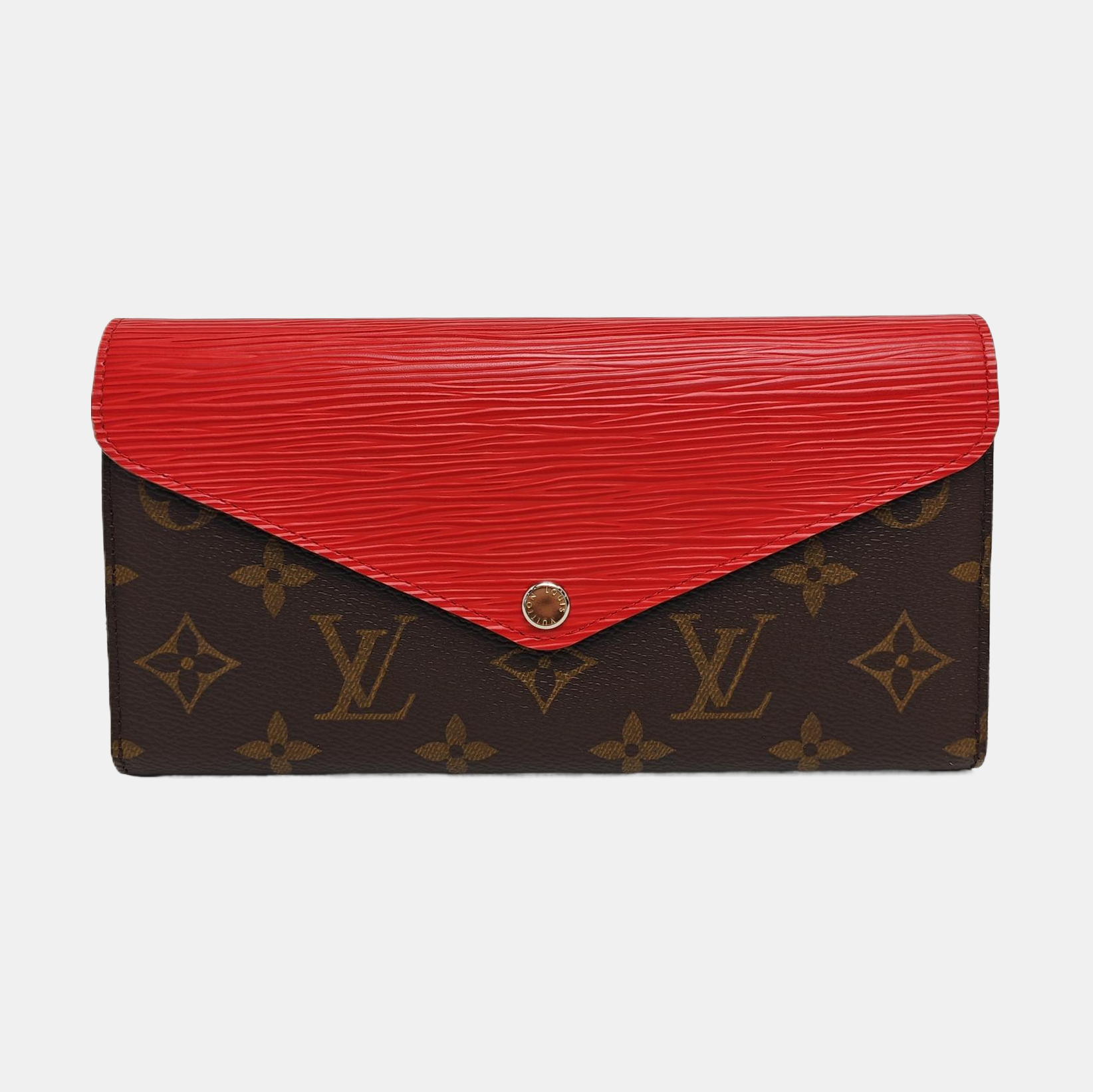 MARIE LOU Monogram Coated Canvas Brown Wallet