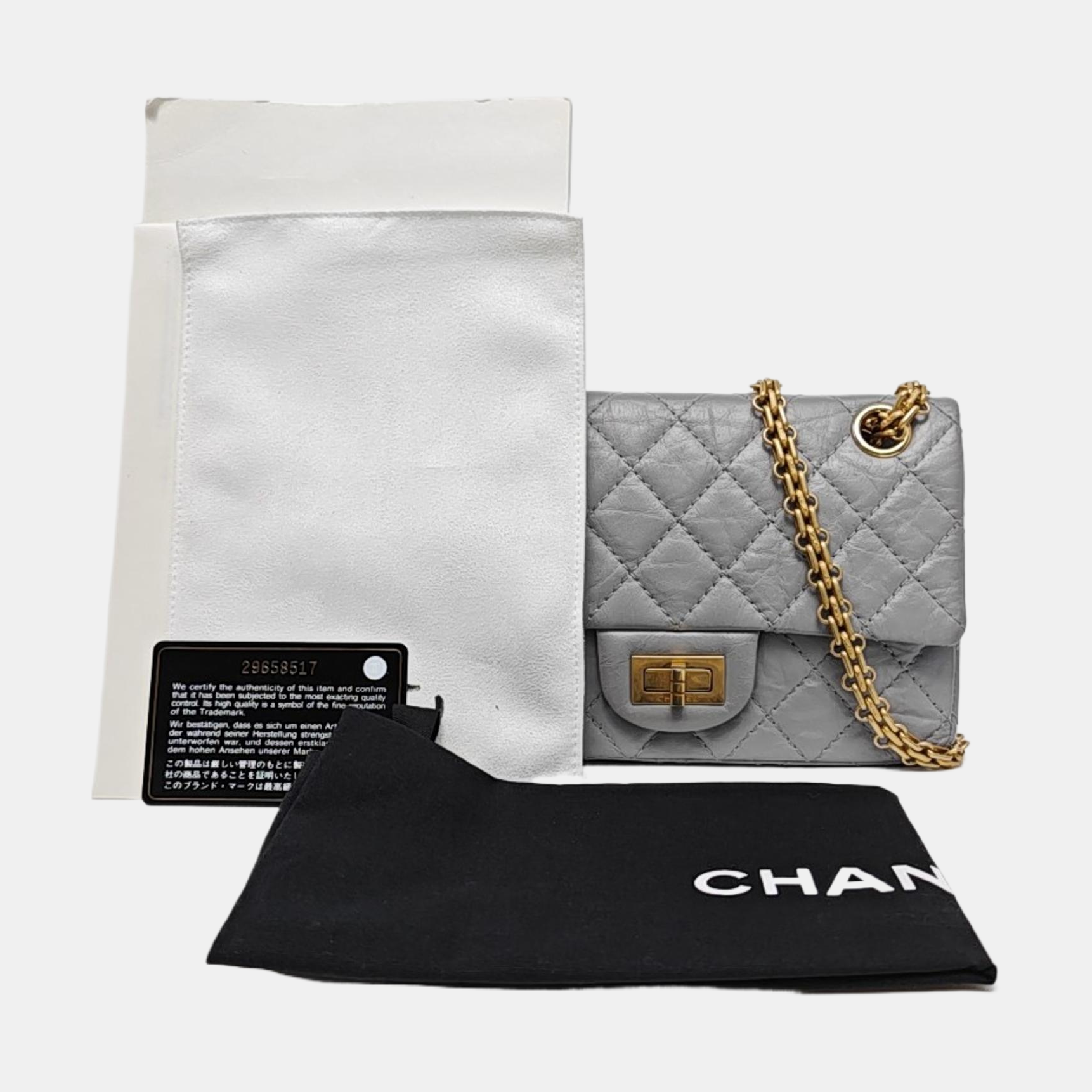 2.55 224 (mini) Quilted Calfskin Gray