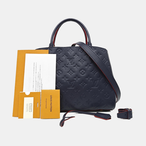 MONTAIGNE MM Monogram Calfskin Blue