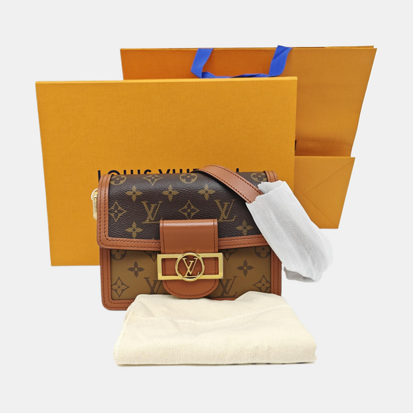 DAUPHINE Mini Monogram Coated Canvas Brown