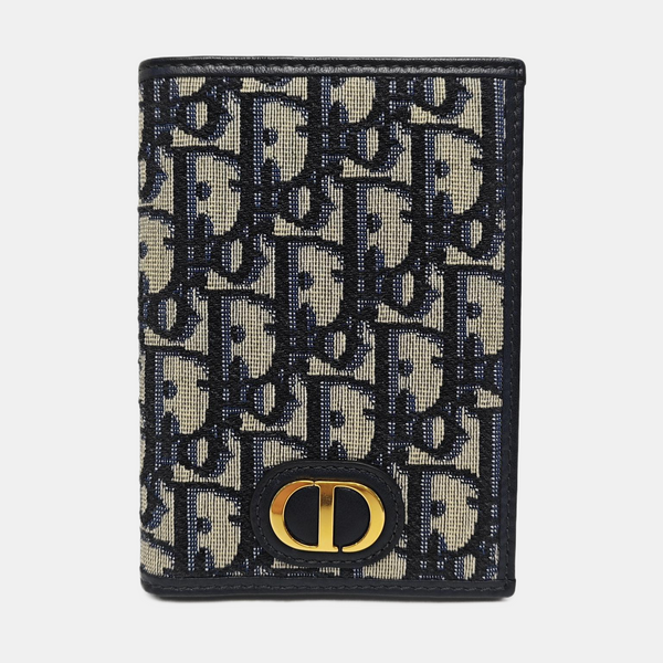 30 Montaigne Canvas Blue Wallet