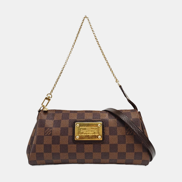 EVA Damier Ebene Coated Canvas Brown